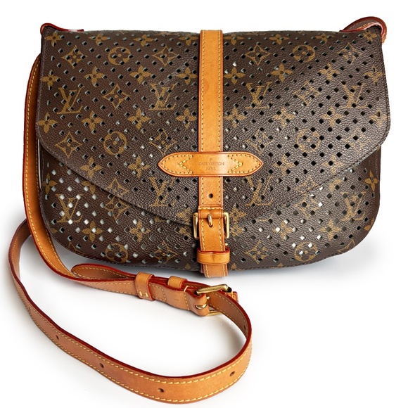 Louis Vuitton Limited Edition Saumur Bag Monogram Flore Perforated 2012 Cruise - Picture 7 of 14